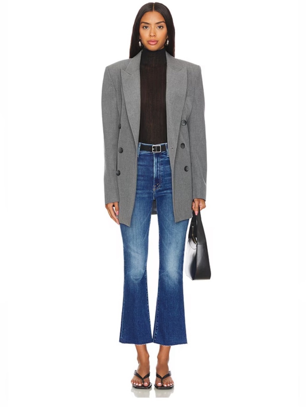 Mother Jeans The Hustler Ankle Fray in Teaming Up